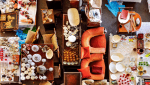 brocante vue du dessus