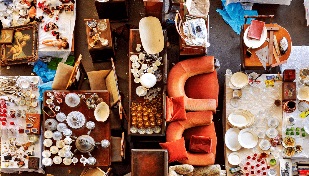 brocante vue du dessus